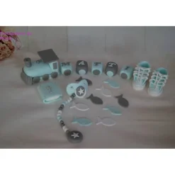 Tortendeko Fondant Zuckerfigur Zug Taufe,Geburt