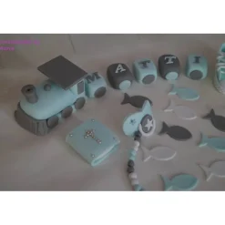 Tortendeko Fondant Zuckerfigur Zug Taufe,Geburt