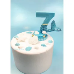 Tortendeko für ein Geburtstag Meerjungfrau Zahl