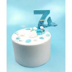 Tortendeko für ein Geburtstag Meerjungfrau Zahl