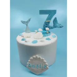 Tortendeko für ein Geburtstag Meerjungfrau Zahl