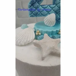 Tortendeko für ein Geburtstag Meerjungfrau Zahl