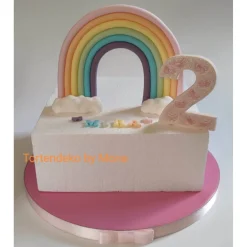 Tortendeko Tortenaufleger Fondant Fondant Figur Regenbogen