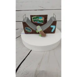 Tortendeko Tortentopper Caketopper Skater Skateboard Halfpipe Graffitti Skaterbahn