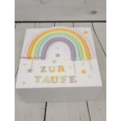 Tortendeko Tortentopper Regenbogen pastell , Rainbow