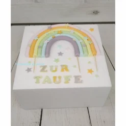 Tortendeko Tortentopper Regenbogen pastell , Rainbow