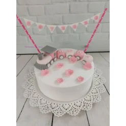 Tortendeko Tortentopper Tortenaufleger Taufe Zug Mädchen