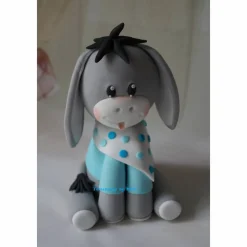 Tortendeko Tortentopper Tortenaufleger Fondant Fondantdeko  Geburtstag Taufe Geburt Esel Pferd Mädchen Junge blau rosa