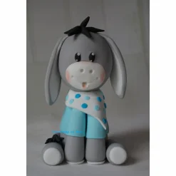 Tortendeko Tortentopper Tortenaufleger Fondant Fondantdeko  Geburtstag Taufe Geburt Esel Pferd Mädchen Junge blau rosa