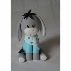 Tortendeko Tortentopper Tortenaufleger Fondant Fondantdeko  Geburtstag Taufe Geburt Esel Pferd Mädchen Junge blau rosa