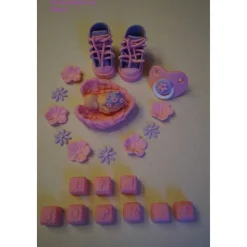 Tortendeko Tortentopper Tortenaufleger Fondant Zuckerfigur Baby,Taufe