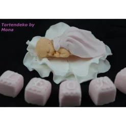 Tortendeko Tortentopper Tortenaufleger Fondant Zuckerfigur Baby,Taufe