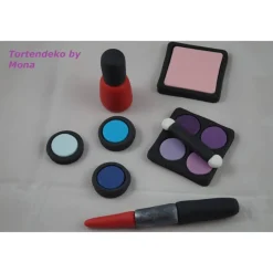 Tortendeko Tortentopper Tortenaufleger Fondant Zuckerfigurfür ihre Torte ein Schminkset