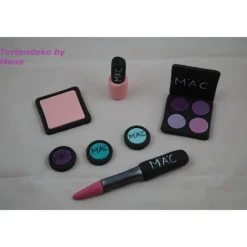 Tortendeko Tortentopper Tortenaufleger Fondant Zuckerfigurfür ihre Torte ein Schminkset