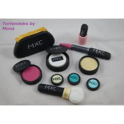 Tortendeko Tortentopper Tortenaufleger Fondant Zuckerfigurfür ihre Torte ein Schminkset