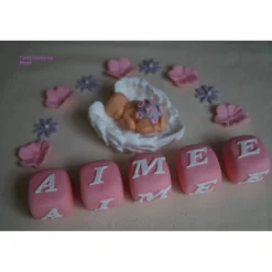 Tortendeko Tortentopper Tortenaufleger Fondant Zuckerfigur Geburt , Taufe