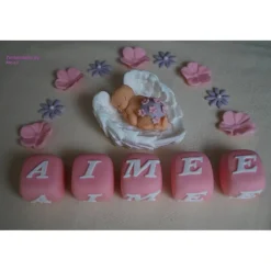 Tortendeko Tortentopper Tortenaufleger Fondant Zuckerfigur Geburt , Taufe