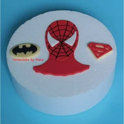 Tortendeko Tortentopper Tortenaufleger Fondant Helden Spidermann Batmann