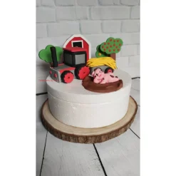 Tortendeko Tortentopper Tortenaufleger Zuckerfigur Traktor Bauernhof Schweine