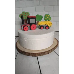 Tortendeko Tortentopper Tortenaufleger Zuckerfigur Traktor Bauernhof Schweine