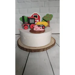 Tortendeko Tortentopper Tortenaufleger Zuckerfigur Traktor Bauernhof Schweine