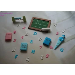 Tortendeko Tortentopper Tortenaufleger Fondant Zuckerfigur Schulset