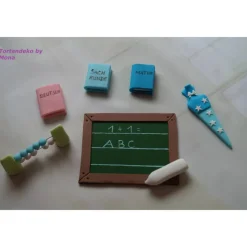 Tortendeko Tortentopper Tortenaufleger Fondant Zuckerfigur Schulset