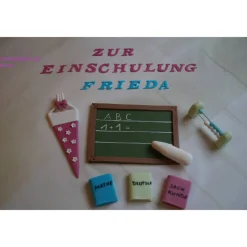 Tortendeko Tortentopper Tortenaufleger Fondant Zuckerfigur Schulset