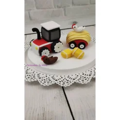 Tortendeko Tortentopper Tortenaufleger Zuckerfigur Traktor Bauernhof Hühner