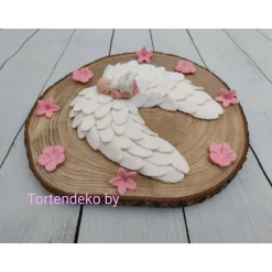 Tortendeko Tortentopper Zuckerfigur  Taufe Engel Engelflügel