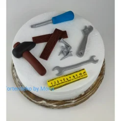 Tortendeko Tortentopper Zuckerfigur  Handwerker Handwerk Hausbau