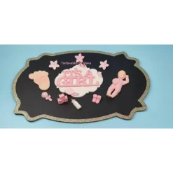 Tortendeko Tortentopper Zuckerfigur Fondantfigur Baby Baby Shower Party  Geburt