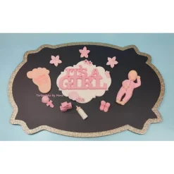 Tortendeko Tortentopper Zuckerfigur Fondantfigur Baby Baby Shower Party  Geburt