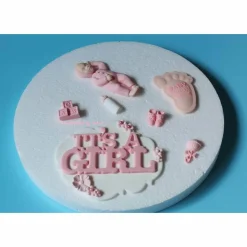 Tortendeko Tortentopper Zuckerfigur Fondantfigur Baby Baby Shower Party  Geburt