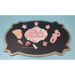 Tortendeko Tortentopper Zuckerfigur Fondantfigur Baby Baby Shower Party  Geburt