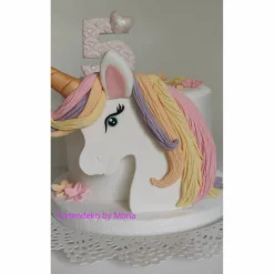 Tortendeko Tortentopper Zuckerfigur  Einhorn RegenbogenGeburtstag