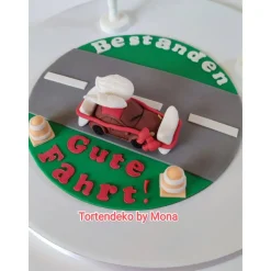 Tortendeko Tortentopper Zuckerfigur  Führerschein Prüfung