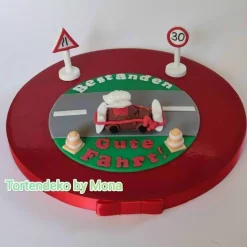 Tortendeko Tortentopper Zuckerfigur  Führerschein Prüfung