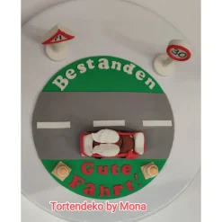 Tortendeko Tortentopper Zuckerfigur  Führerschein Prüfung