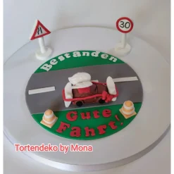Tortendeko Tortentopper Zuckerfigur  Führerschein Prüfung