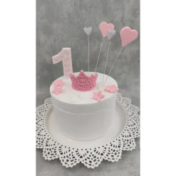 Tortendeko Tortentopper Zuckerfigur Prinzessin Krone Geburtstag