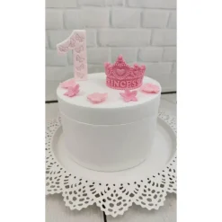 Tortendeko Tortentopper Zuckerfigur Prinzessin Krone Geburtstag