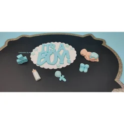 Tortendeko Tortentopper Zuckerfigur Fondantfigur Baby Baby Shower Party  Geburt
