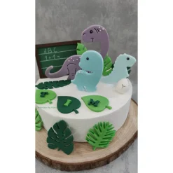 Tortendeko Tortentopper Zuckerfigur Dinosaurier Set zur Einschulung Dino Saurus