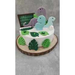 Tortendeko Tortentopper Zuckerfigur Dinosaurier Set zur Einschulung Dino Saurus