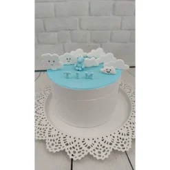 Tortendeko Tortentopper Zuckerfigur Wolken Set Taufe Geburt  Geburtstag