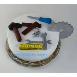 Tortendeko Tortentopper Zuckerfigur  Handwerker Handwerk Hausbau