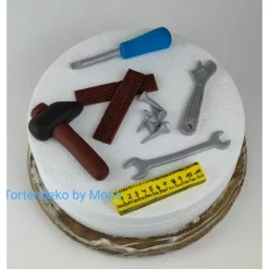 Tortendeko Tortentopper Zuckerfigur  Handwerker Handwerk Hausbau