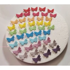 Tortendeko Tortentopper Zuckerfigur Regenbogen Schmetterlinge Taufe Geburt  Geburtstag