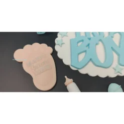 Tortendeko Tortentopper Zuckerfigur Fondantfigur Baby Baby Shower Party  Geburt